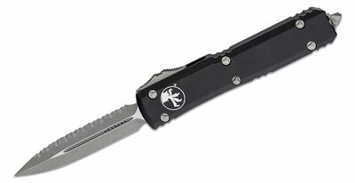 Microtech 122-12AP Ultratech Full fogazott automata kés 8,8 cm, Apokaliptikus, fekete, alumínium