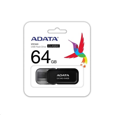 ADATA USB klíč UV240 64GB černá (AUV240-64G-RBK) vhodné pro potisk
