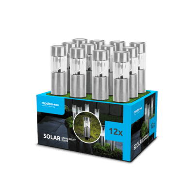 Modee záhradná solárna LED lampa GS012 28 cm HB40 40 mAh 12ks (ML-GS012)