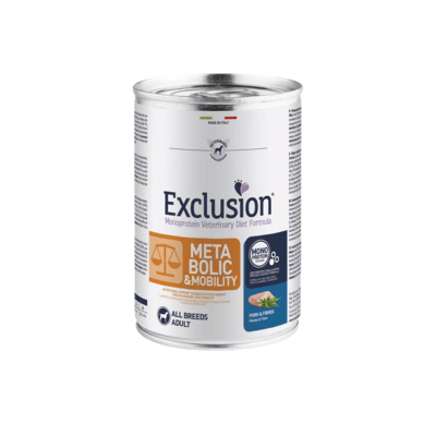 EXCLUSION ME37 METABOLIC-MOBILITY ALL BREEDS konzerva 400g, bravčové/vláknina