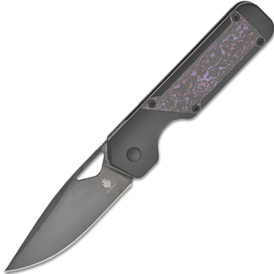 Kizer Ki3634A2 Militaw vreckový nôž 8,5 cm, DLC, čierna, titán, Purple Haze Fatcarbon