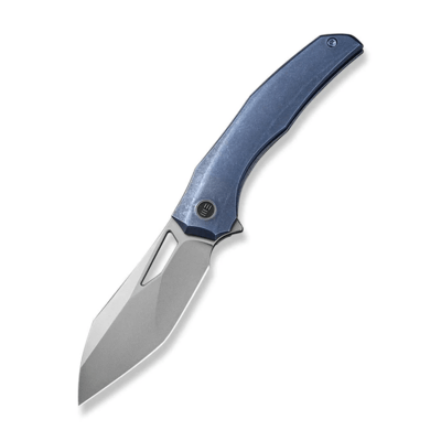 We Knife WE22042B-3 Ignio vreckový nôž 8,4 cm, Stonewash, modrá, titán 