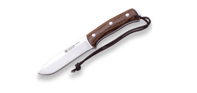 JOKER CN125-P NOMAD vonkajší bushcraft nôž 12,7 cm, orechové drevo, kožené puzdro, kresadlo
