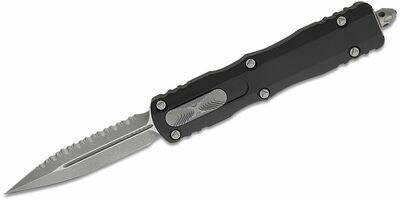 Microtech 227-12AP Dirac Delta fogazott Standard automata kés 9,6 cm, Apokaliptikus, fekete, alumíni