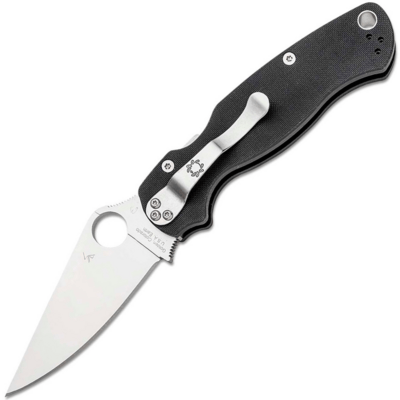 Spyderco C81GPLE2 Para Military 2 vreckový nôž pre ľavákov 8,7 cm, Satin, čierna, G10, pre ľavákov