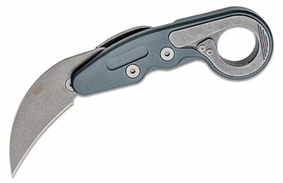 CRKT CR-4045 Provoke® Compact vreckový nôž - karambit 5,7 cm, Stonewash, hliník 