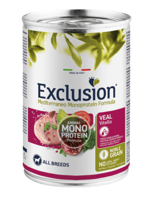EXCLUSION NGAVA40 ADULT ALL BREEDS konzerva pre psov - teľacie mäso, 400g