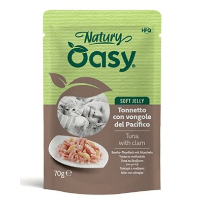 OAWNJCB007012A Oasy Natury Soft Jelly Tuna with clam (pouch) 70g