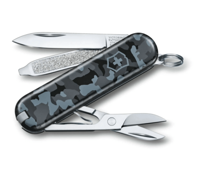 Victorinox 0.6223.942B1 Navy Blue Camo multifunkční nůž 58mm, namodralá maskovací, 7funkcí, blistr