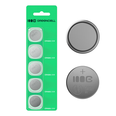 Green Cell X5CR1620 5x gombíková lítiová batéria CR1620 3V 70mAh, blister