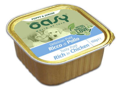 OAWPDPPV0015 Oasy Tasty Pate Puppy & Junior rich in Chicken 150g