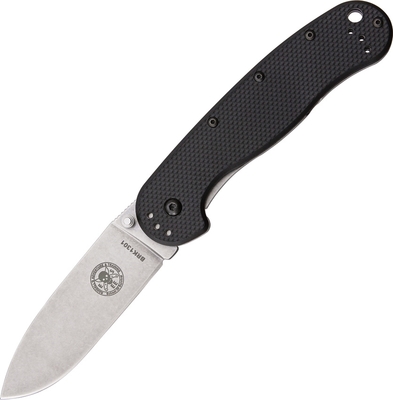 ESEE BRK1302 Avispa Black kapesní nůž 8,9 cm, Stonewash, černá