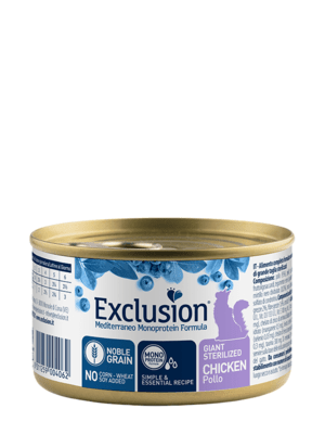EXCLUSION NGCGCW85 GIANT CAT konzerva pro sterilizované kočky velkých plemen - kuřecí, 85g