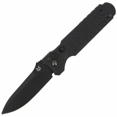 FOX Knives FX-448 B Predator II taktikai automata kés 9,5 cm, teljesen fekete, FRN