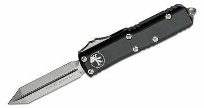 Microtech 230-10 UTX-85 Spartan Standard automatický nôž 7,6 cm, Stonewash, čierna, hliník