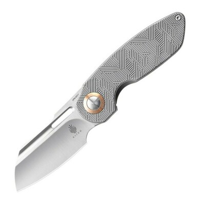 Kizer Ki3569A1 OCTOBER Gray Titanium vreckový nôž 7,4 cm, titán 