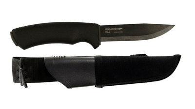 Morakniv 12294 Bushcraft Expert (MOLLE) taktický nôž 10,9 cm, celočierna, plast, guma, puzdro