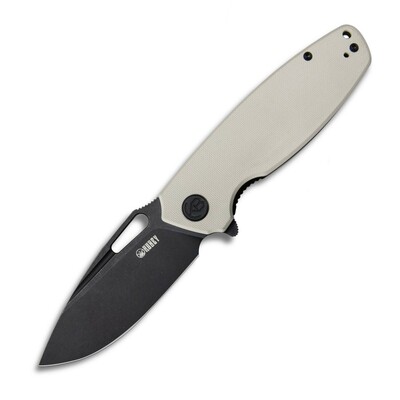 Kubey KU322H Tityus Ivory zsebkés 8,6 cm, Dark Stonewash, krém, G10, csat