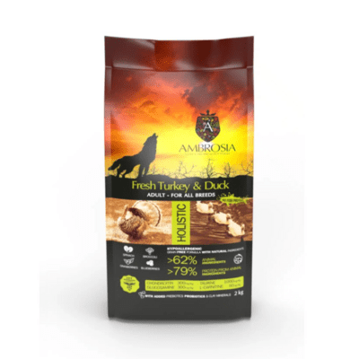 Ambrosia Fresh Turkey & Duck granulátum kutyáknak - pulyka- és kacsahús 2kg