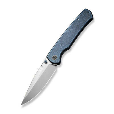 We Knife WE21046-3 Evoke zsebkés 8,8 cm, gyöngyfúvott, kék, titán