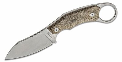 LionSteel H1 CVG kültéri kés 7,5 cm, Stonewash, zöld, Micarta, bőrtok