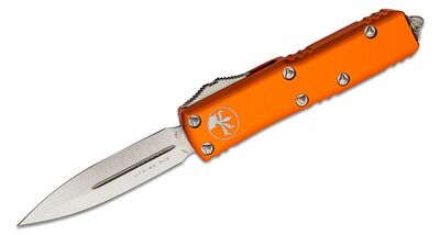 Microtech 232-10OR UTX-85 Standard Orange automata kés 7,6 cm, Stonewash, narancs, alumínium