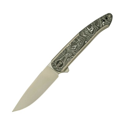 WE20043-5 We Knife Smooth Sentinel Šedá Titanium Handle With Aluminum Foil Carbon Fiber Inlay