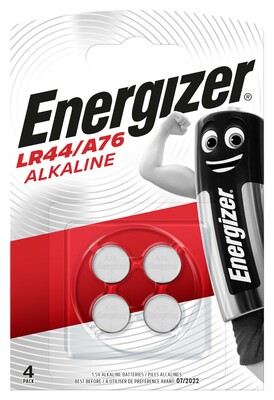 Energizer A76 LR44 BP4 150mAh 1,5V 4ks alkalická knoflíková baterie E300141401