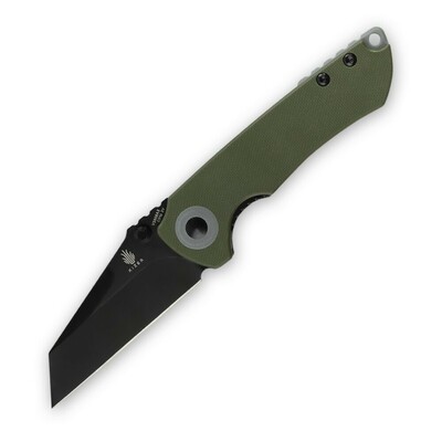 Kizer V3508A3 Critical Mini Green zsebkés 7,6 cm, fekete, zöld, G10