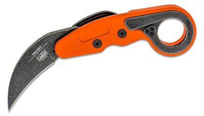 CRKT CR-4041O PROVOKE™ ORANGE zsebkés - karambit 6,3 cm, Stonewash, narancs, Grivory