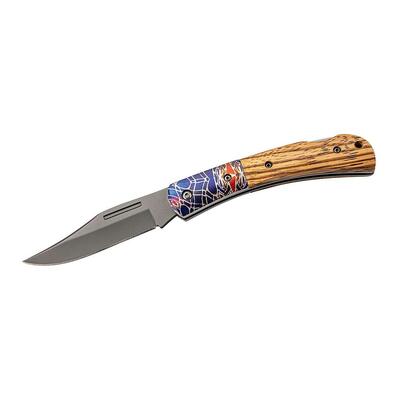 Herbertz 595511 vreckový nôž 8,4cm, drevo Zebrano, farebné kovanie