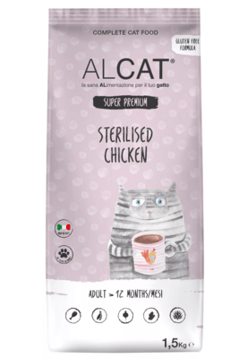 Alcat 3D-CS1.5 Sterilised Chicken granule pre sterilizované mačky - kuracie mäso 1,5kg