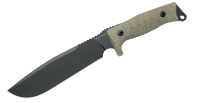 FOX Knives FX-133 MGT Combat Jungle nôž na prežitie 19 cm, čierna, zelená, Micarta, nylonové puzdro