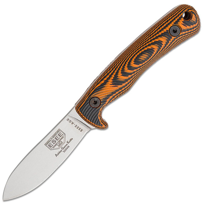 ESEE-AGK35V-OR ESEE VADÁSZKÉS vadászkés 9,1 cm, Stonewash, fekete-narancs, G10, Kydex hüvely