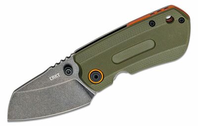 CRKT CR-6277 Overland™ Compact vreckový nôž 5,7 cm, Black Stonewash, zelená, G10