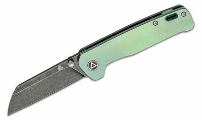 QSP Kés QS130-Y Penguin Titanium Green BlackStonewash zsebkés 7,8 cm, zöld, titán