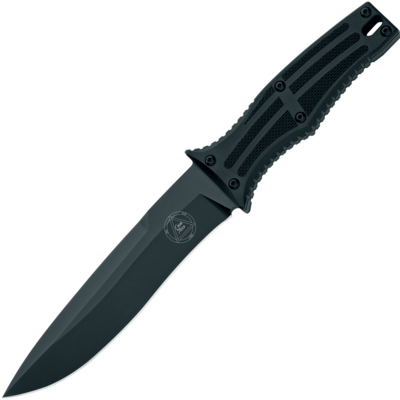 FOX kések FX-0171112 FKMD SPEAR TECH COMBAT taktikai kültéri kés 15 cm, teljesen fekete, G10, tok