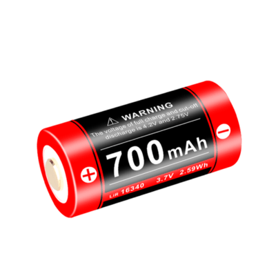 16GT-70UR KLARUS nabíjateľný akumulátor Li-Ion 16340 700 mAh, micro-USB konektor