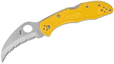 Spyderco C106SYL2 Tasman Salt 2 zsebkés 7,4 cm, sárga, FRN