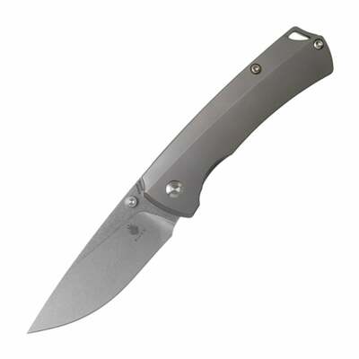 Kizer Ki3490 T1 Gray Titanium vreckový nôž 8,3 cm, Stonewash, šedá, titán 