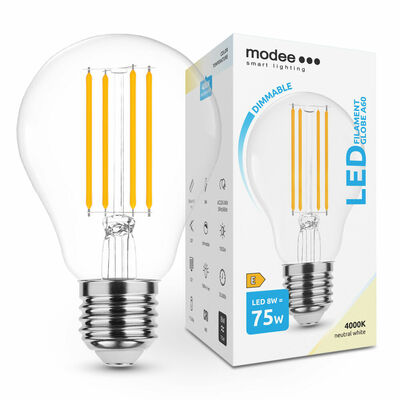 Modee Smart Lighting LED Filament žiarovka E27 8W neutrálna biela (ML-A60F4000K8WE27D)