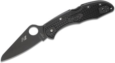 Spyderco C88PBBK2 Salt 2  Sheepfoot vreckový nôž 7,6 cm, celočierna, FRN