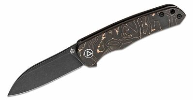 QSP Knife QS140-B2 Otter vreckový nôž 6,9 cm, Black Stonewash, uhlíkové vlákno, meď