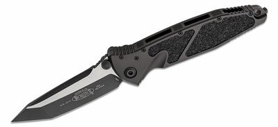 Microtech 161-1T Manual Socom Elite Tanto Tactical vreckový nôž 10,3 cm, celočierna, hliník 