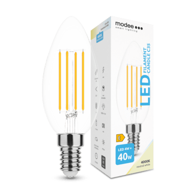 Modee LED žiarovka Filament Candle C35 4W E14 4000K