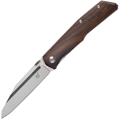 FOX knives FX-515 W TERZUOLA vreckový nôž 9 cm, drevo Ziricote, kožené puzdro