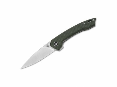 QSP Knife QS135-C Leopard Black vreckový nôž 7,7 cm, zelená, Micarta