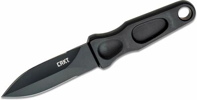 CRKT CR-2020 STING™ BLACK taktický nůž 8,1 cm, celokovový, celočerný, pouzdro Zytel s popruhy