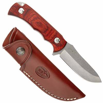 ATB-9R Muela 85mm STONED WASHED full tang blade, Pressed coral wood