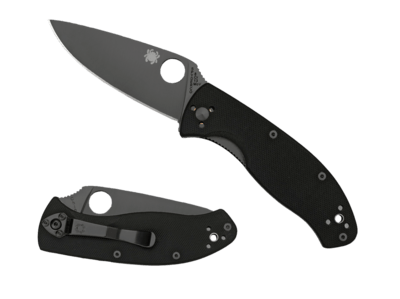 Spyderco C122GBBKP Tenacious Black Plain kapesní nůž 8,6 cm, černá, G10